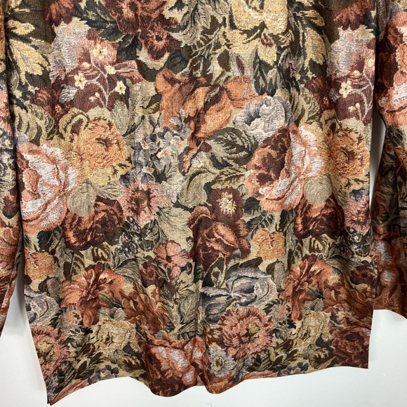 Vintage Floral Print Blazer Jacket Sz M - Picture 10 of 13